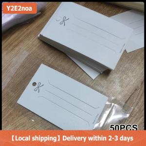【Local shipping】 50PCS White Hairpin Card Trinket Bow Display Cards Cardboard Packing Paper
