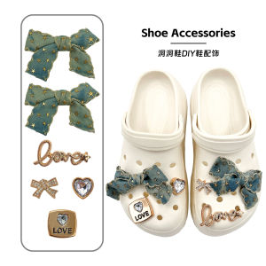 6Pcs Crocs Jibbitz Charms Cute Bow LOVE Shoe Buckle Detachable Shoe Decoration for Crocs