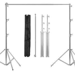 Heavy Duty Stainless Steel 2.8*3m Background Stand Adjustable Tripod Party Wedding Photography Studio Stand Kit