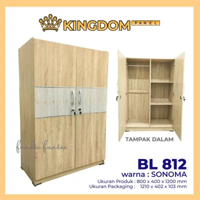 LEMARI KAYU 2 PINTU BABY LOCKER LUNAR BL05 GANTUNGAN [PARBUB]