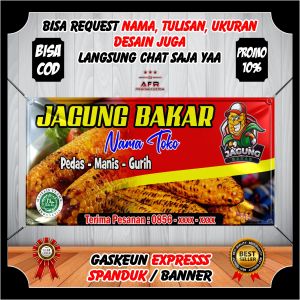 Spanduk Jagung Bakar / Banner Jualan Jagung Bakar