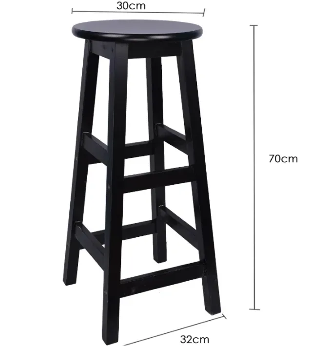 GW solid wood bar chair bar table exquisite high chair home