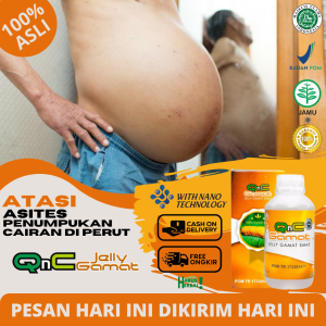 Obat Herbal Untuk Asites Busung Air Perut Bengkak dan Keras Perut Membesar Obat Sirosis Hati - QNC JELLY GAMAT