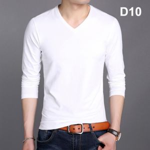 [ Hàng Xả Kho Giá Vốn ! *] Áo thun nam tay dài cổ tim chất cotton 4 chiều dáng ôm thời trang