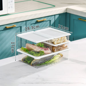 ตู้เย็นในครัวเรือนกล่องอาหารกล่องทนต่ออุณหภูมิสูงห้องครัวความจุขนาดใหญ่ปิดสนิทป้องกันการรั่วซึม