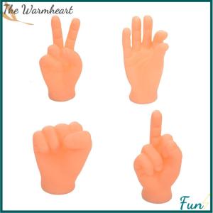 【The Warmheart】 1Set Cats Toy Cat Gesture Finger Cot Cat Finger Sleeve Mini Hand Model Silicone Gloves Pet Interaction Toy Cat Massage Tool
