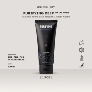 LUCKYMEN PURIFYING FACIAL WASH - AMPUH BERSIHKAN KOTORAN KURANGI MINYAK BERLEBIH DAN CEGAH JERAWAT