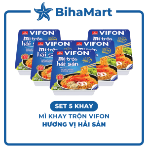 [SET 5 KHAY] - VIFON - Mì khay Vifon xào vị Hải Sản - (90g/khay) - Mì Hải sản khay xào Vifon Mì khay ăn liền Vifon Hải Sản Vifon khay mì xào Hải Sản.