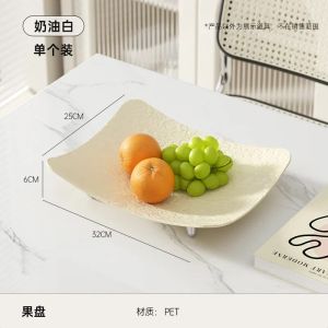 Luxury Fruit Plate Plastic Snack Fruit Tray Bowl Display Stand Countertop Vegetables Bread Stand Basket Storage For Home Decor