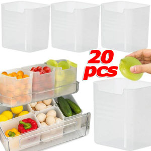 5/20Pcs Fridge Storage Box / Food Fresh Box / Refrigerator Door Organizer Bins Basket / Kitchen Fruit Spice Food Container Box
