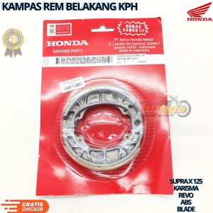 kampas rem tromol honda 001 supra x grand karisma revo fi blade 110 kualitas original ori asli bermutu memiliki kapasita yang bagus sehingga membaut ANDA NYAMAN   AHM