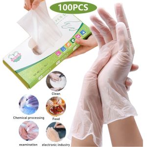 100pcs Disposable Gloves Kitchen Garden Restaurant Clean waterproof TPE Food Grade Glove