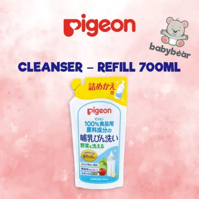 Pigeon Liquid Baby Cleanser for Bottles/Fruits/Vegetables (800ml Bottle & 700ml Refill)