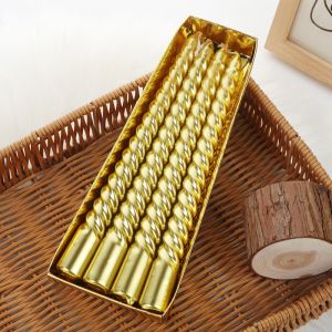 4pc/set European Style Long Candles 10 Inch Christmas Candles for Dining Room Souvenir Atmosphere
