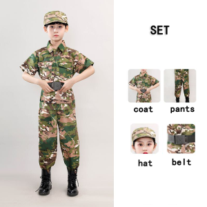 ร้อนขาย5ชิ้นชุดเด็กพรางอาวุธตำรวจเสื้อผ้าพิเศษเสื้อผ้าพรางสวมใส่กลางแจ้งสไตล์ทหารcos
