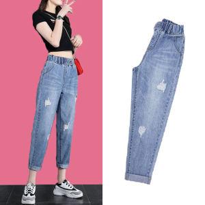 Denim Skirt Slimming Cover Up Your Legs Jeans Pants Loose-fitting Straight Elasticity Slimming