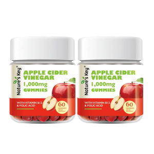 [BUY 1 GET 1 FREE] Natures Key Apple Cider Vinegar Daily Support Digestion Gentle ACV Gummies for Gut Health Wellness Support Tummy-Friendly Formula 60 Gummies (EXP 10.31]
