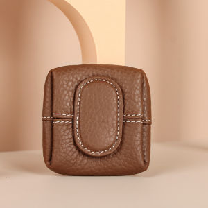 Super Soft Top Layer Cowhide Japanese Coin Purse Small Wallet Simple Keychain Coin Bag Retro Money Key Jewelry