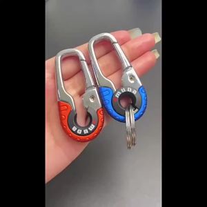 Ready Stock High Quality 3Pcs Men Climbing Keychain Car Stainless Steel Buckle Outdoor Sports Carabiner High Quality Keyring Hook Auto Accessories