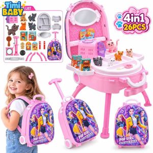 Timi Baby New Kids Toy 4in1 Doctor and Pet Grooming Pretend Play Set Educational Toy Perfect for Gifts Idea