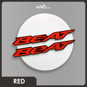 GTR Emblem Beat 2 PCS Logo Timbul Mirror Anti Karat 3D Aksesoris Motor