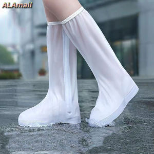 ALAmall รองเท้ากันฝน ถุงคลุมรองเท้า รองเท้ากันน้ำ ใส่เวลาฝนตก กันรองเท้าเปียก กันพื้นยางกันลื่น เกาะพื้นแน่น กันฝน กันน้ำ มีหลายขนาดให้เลือก