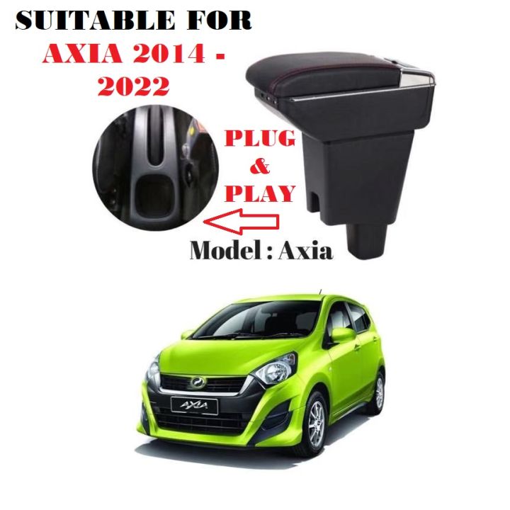 Perodua Axia Arm Rest Axia 2023 Armrest Car Arm Rest 7 Usb Port Armrest