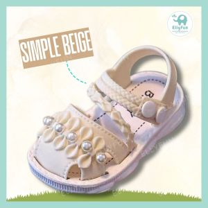Ellyfun Princess Sandals Kids Soft Rubber Sole Cute Girls Pearl Korean Style Toddler Sandals BS2001