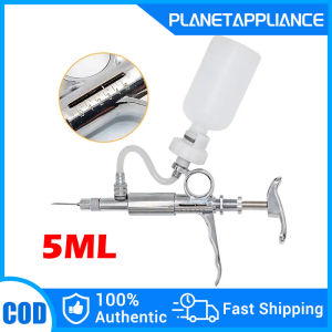 Automatic continous injection syringe 5ml Veterinary syringe vaccinator with bottles for livestock pig cattle sheep