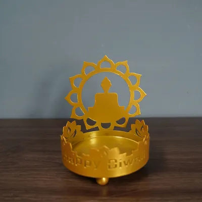 New arrivel Diwali Projection Candle Holder Iron Candleholders Deepaval Buddha Amulet Decoration Home Ornaments