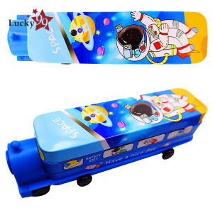 Lucky99 Kids Adorable Cartoon Themed Pencil Case with Built-In Sharpener School Stationery Case