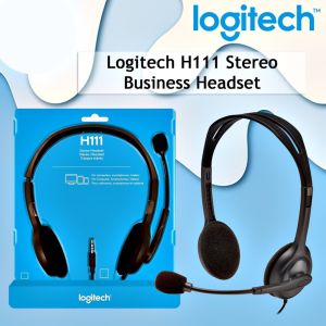 หูฟังสเตอริโอ⚡️Logitech H111/H110/H151 Stereo Headset With Microphone 3.5mm ของแท้ ราคาถูกๆ 1Y