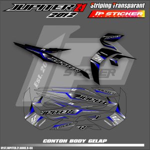 JUPITER Z1 (COD) STIKER STRIPING MOTOR YAMAHA JUPITER Z1 - LIST SIMPLE DESAIN RACING IP.PROJECT HOLOGRAM DAN TRANSPARAN IP.PROJECT.KODE R-08