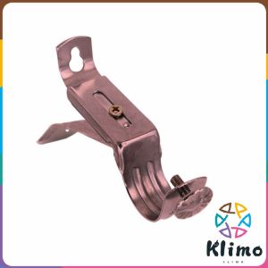 KLIMO Curtain Rod Brackets Rod Holders for 28mm Rod Silver/Gold Color Premium Iron Drapery Rod Bracket for Walls