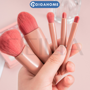 Bộ Cọ Trang Điểm 5 Món Dành Cho Người Mới Bắt Đầu Tán Kem Nền Phấn Mắt GIGAHOME 10720