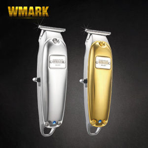 WMARK Retro Oil Head Clippers Mens Lettering Professional Oil Head Carving Scissor 0.00 Push Head Hair Clipper