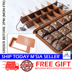 [Little B House] Live Bottom Checkered Brownie Baking Pan Thickening Non-stick Cake Mold 布朗尼烤盘-Acuan Brownies - KW20