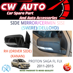 ORIGINAL DELLOYD SIDE MIRROR COVER CERMIN SISI (FULL SET) PROTON SAGA FLX 11-15 (5WIRE)