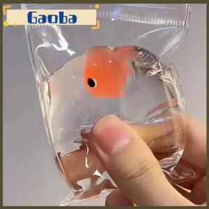 gaoba กระเป๋าปลาทองตัวน้อยน่ารักแบบใสสุดสร้างสรรค์ของเล่นรูปตัวบีบคลายเครียดสำหรับผู้ใหญ่ของเล่นของขวัญสำหรับเด็ก
