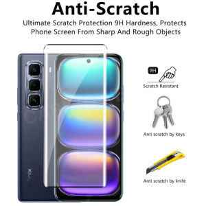 Infinix Hot 50 Pro + 2024 2in 1ปกป้องหน้าจอสำหรับ IX Hot 50 Pro + 50Pro + Hot50Pro 50Pro 50i 50 Pro Plus + 5G 4GFull Cover ฟิล์มกันรอยด้านหน้าฟิล์มกระจกนิรภัยป้องกันเลนส์ด้านหลัง