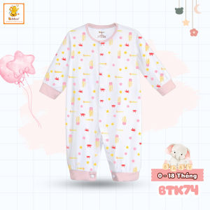 Bodysuit cho bé BABIBOO bộ áo liền quần vải viscose họa tiết siêu mềm mịn mát BTK74