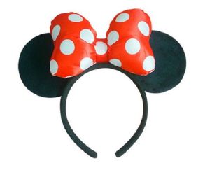 JoyToys Kids Girls Hair Accessories Minnie Mouse Ribbon Headband With LED Light For Girls Mainan Perempuan Minnie Mouse Ikat Kepala Murah Mainan Budak Perempuan 女孩米妮发光发箍