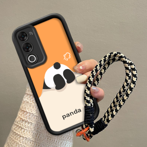 For casing hp OPPO A5 2025 Panda Ass kartun Cantik Desain Kreatif