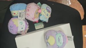 Sumikko Gurashi Shirokuma Penguin Tonkatsu Neko Tokage Ebifurai Soft Stuffed Animal Purse Cartoon Keychain Backpack Hanging Decor Collectible Gift