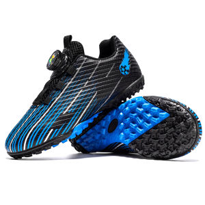 No Tie Shoe Laces Rotating Automatic Buckle Elastic Boys Girls Soccer Football Cleats Shoes Outdoor Firm Ground Football Shoes