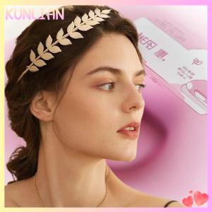 [KUNLIAN] Mới Retro Vàng màu lá Headband headpiece vương miện vương miện Mũ Nữ Thần Hy Lạp đầu trang sức cô dâu phụ kiện tóc cưới