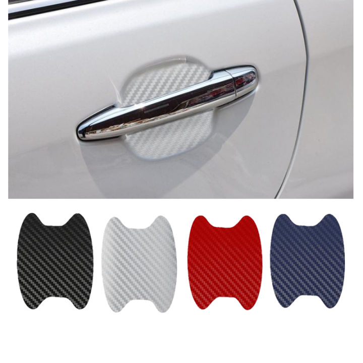 【Ann-Car】Universal Carbon Fiber Auto Car Door Handle Stickers Car ...