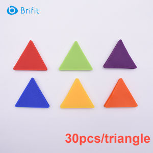 Brifit 30 ชิ้นพรมสปอตทำเครื่องหมายพื้นจุดพรม 10 ซม. แวดวงเครื่องหมายพรมสำหรับการตกแต่งห้องเรียนโรงเรียนประถมศึกษาอุปกรณ์การเรียนการสอน (กลม สี่เหลี่ยม สามเหลี่ยม รูปดาวห้าแฉก)