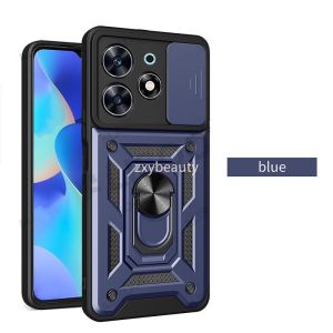 For Tecno Camon20Pro Spark 10 Pro 10 10C Spark10Pro 2023 Phone Case Luxury Metal Armor Ring Bracket Stent Fashion Push Camera Shockproof Protection Casing Hard Cover