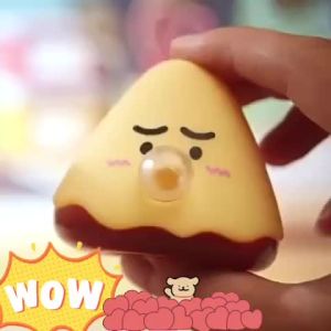 Squishy Toys Bubble Blowing Cheese Squeeze Cute Food Plastic Fidget Stress Relief Pocket Interactive Gift for girls